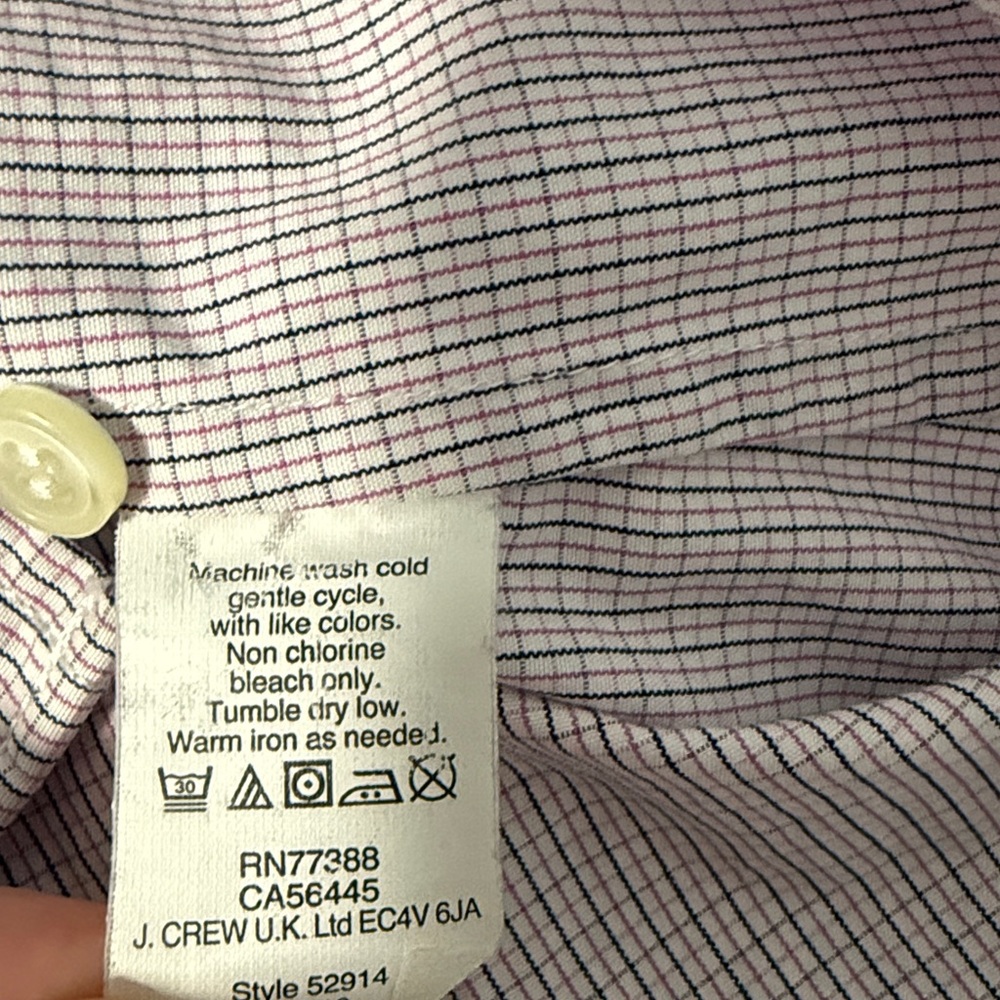 J. Crew Haberdashery Pink Button down Checkered Cotton Shirt SZS. Long sleeve. - Picture 4 of 14